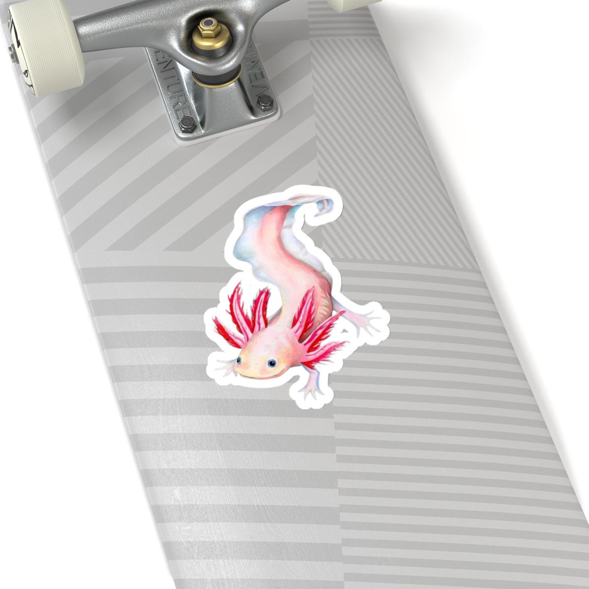 Axolotl Sticker, Laptop Decal, Water Bottle Sticker, Hand Drawn Design, Cute Beautiful Gift, Vinyl Sticker, Eco Friendly