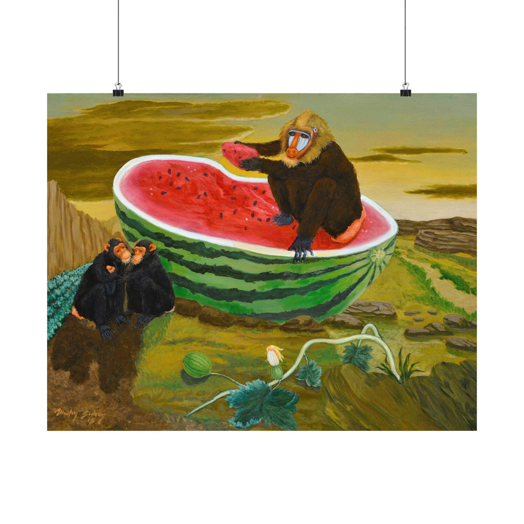 Modern Art Print, Mandril en Agape by Jose de Martin Simon, Contemporary Home Decor