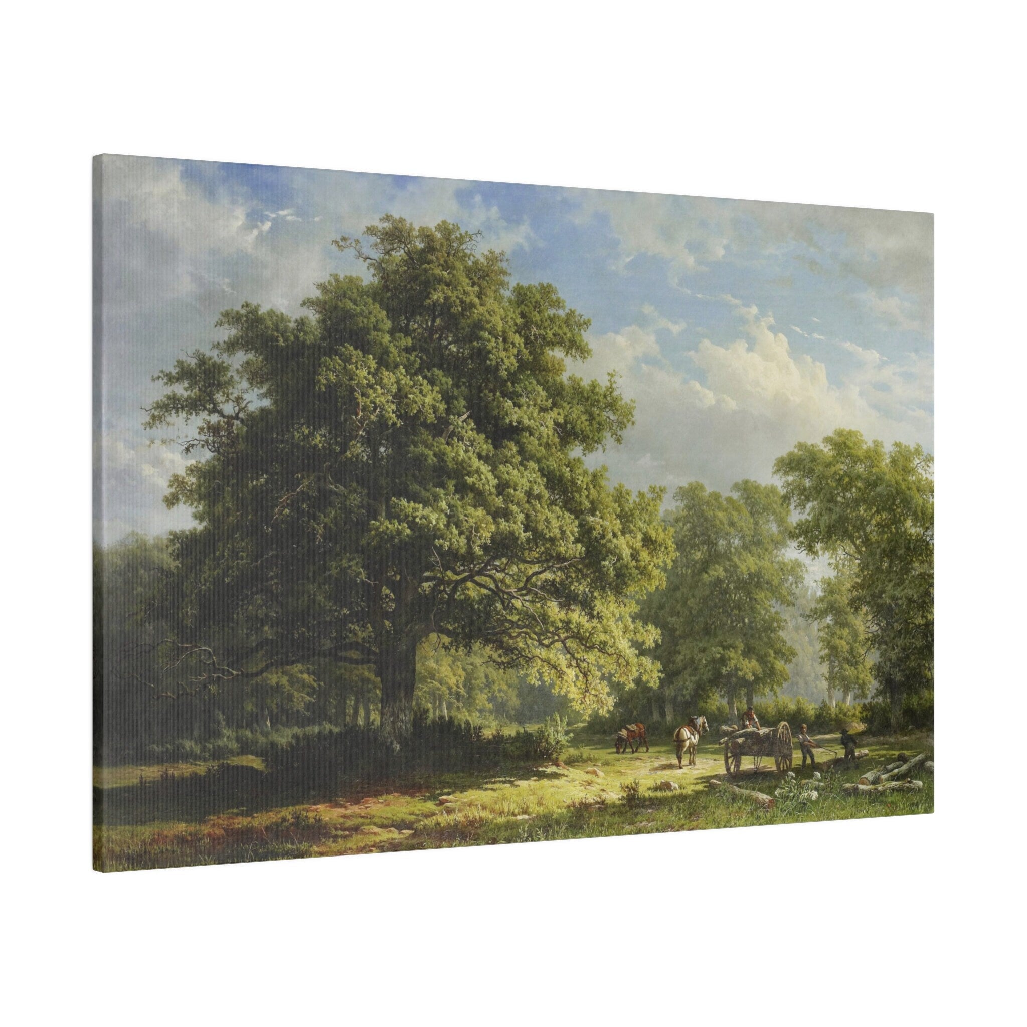 Bentheim Forest Canvas Art by George Andries Roth, Serene Nature Landscape Wall Decor, Luxurious Gift