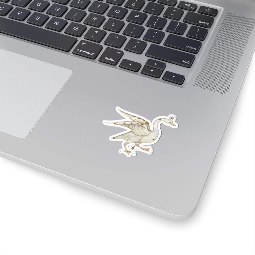 Medieval Art Swan Sticker, Mystical Magical Aesthetic, Cool Decal for Laptops, Water Bottles, Antique Gift