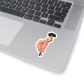 Victorian Pink Dress Lady Vinyl Sticker – Coquette Art Decal