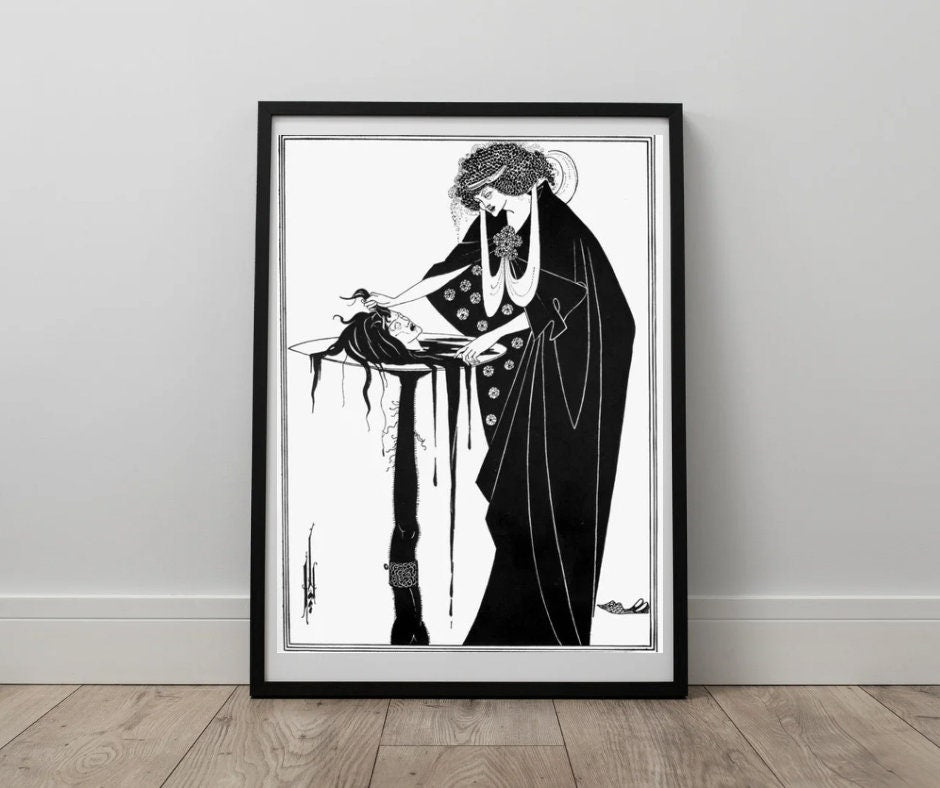 Aubrey Beardsley The Dancer's Reward Print, Art Nouveau Masterpiece, Elegant Matte Poster