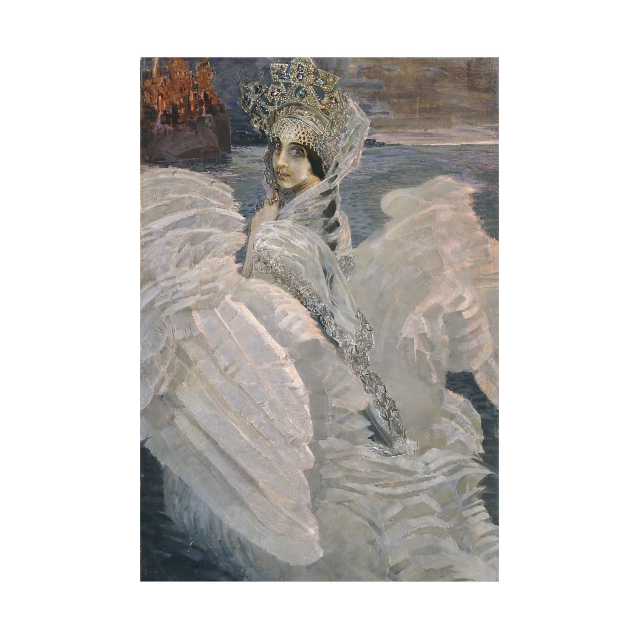 Swan Princess by Mikhail Vrubel, Russian Art Nouveau Poster