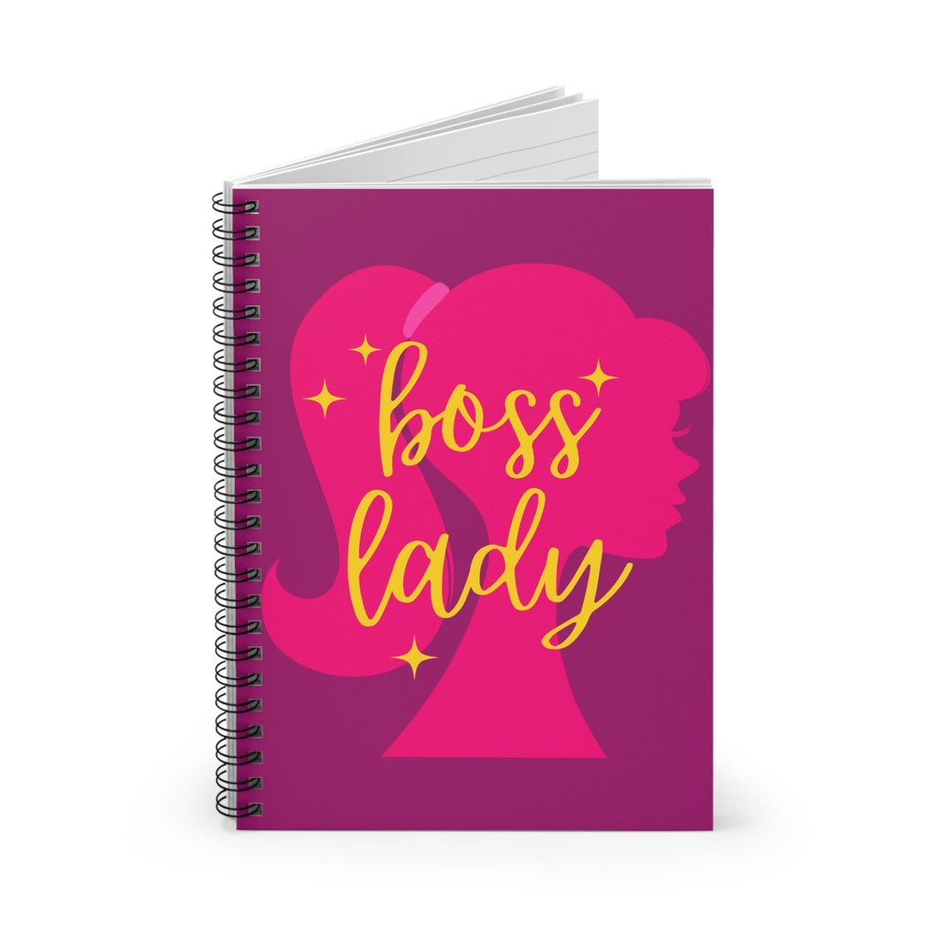 Barbie Inspired Boss Lady Notebook, Stylish Pink and Yellow Diary, Empowering Gift for Women and Girls