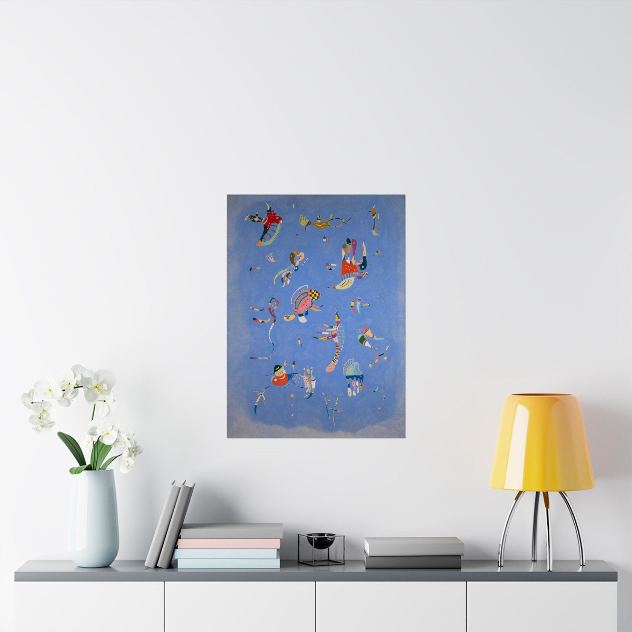 Blue Sky by Wassily Kandinsky Art Print, Abstract Poster, Modern Home Decor, Contemporary Painting