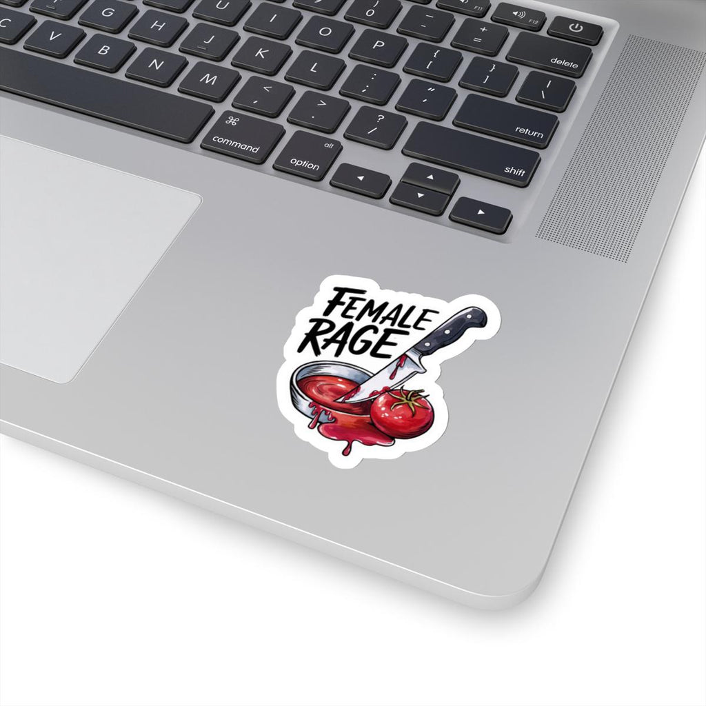 Feminist 'Female Rage' Vinyl Sticker, Bold Empowerment Decal for Laptops and Notebooks