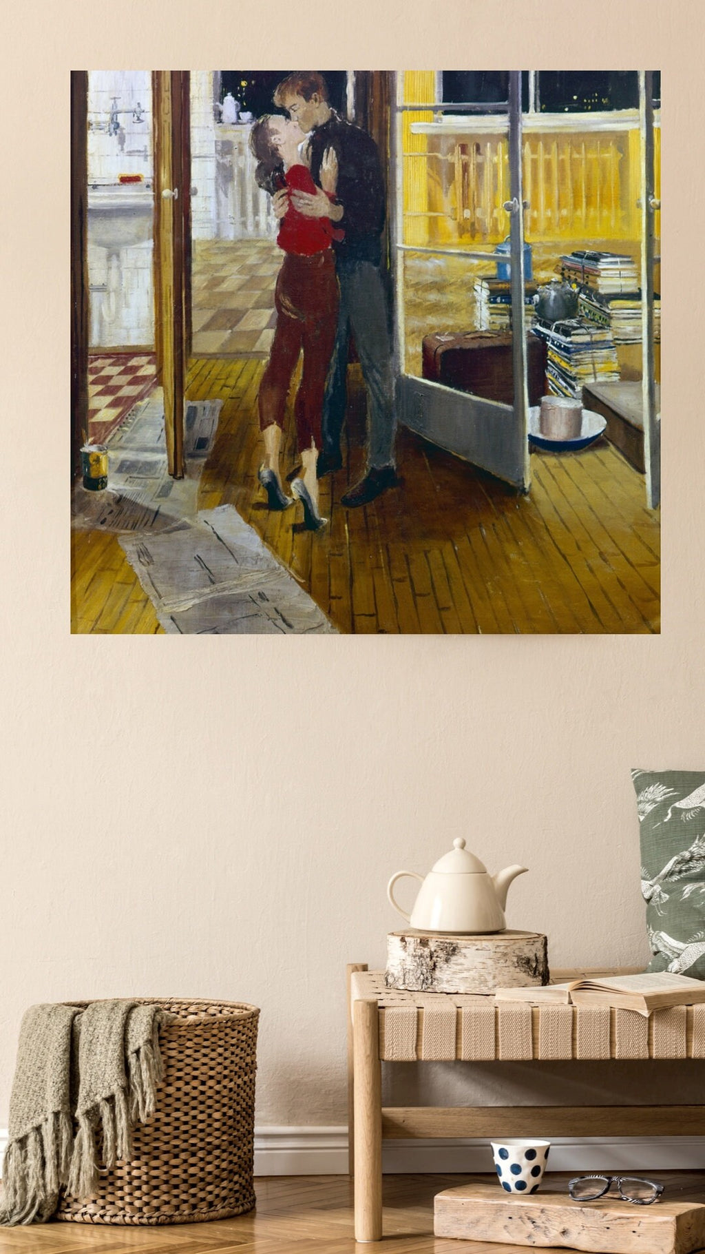 Yuri Pimenov's Lyrical Housewarming Print, Soviet Art, Ideal Wedding, Gift for Couples, Romantics