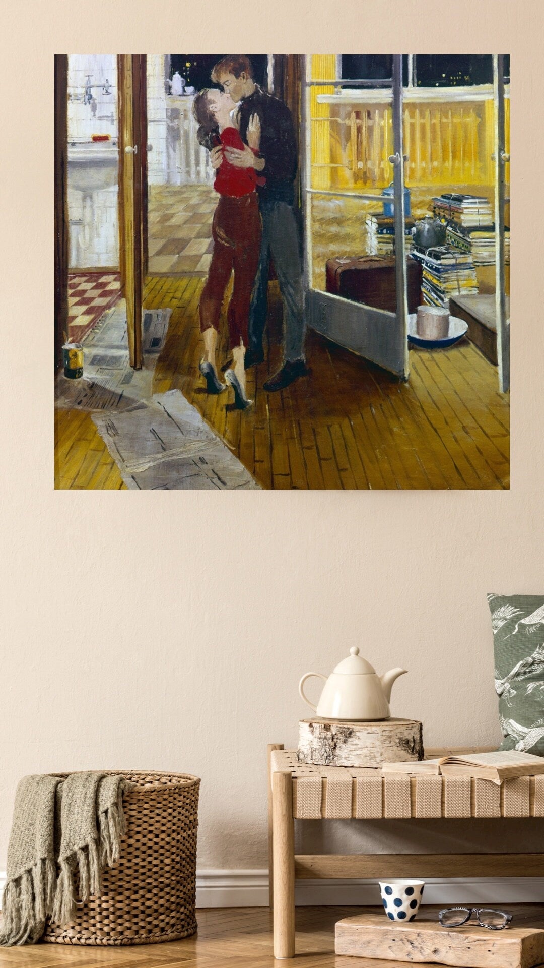 Yuri Pimenov's Lyrical Housewarming Print, Soviet Art, Ideal Wedding, Gift for Couples, Romantics