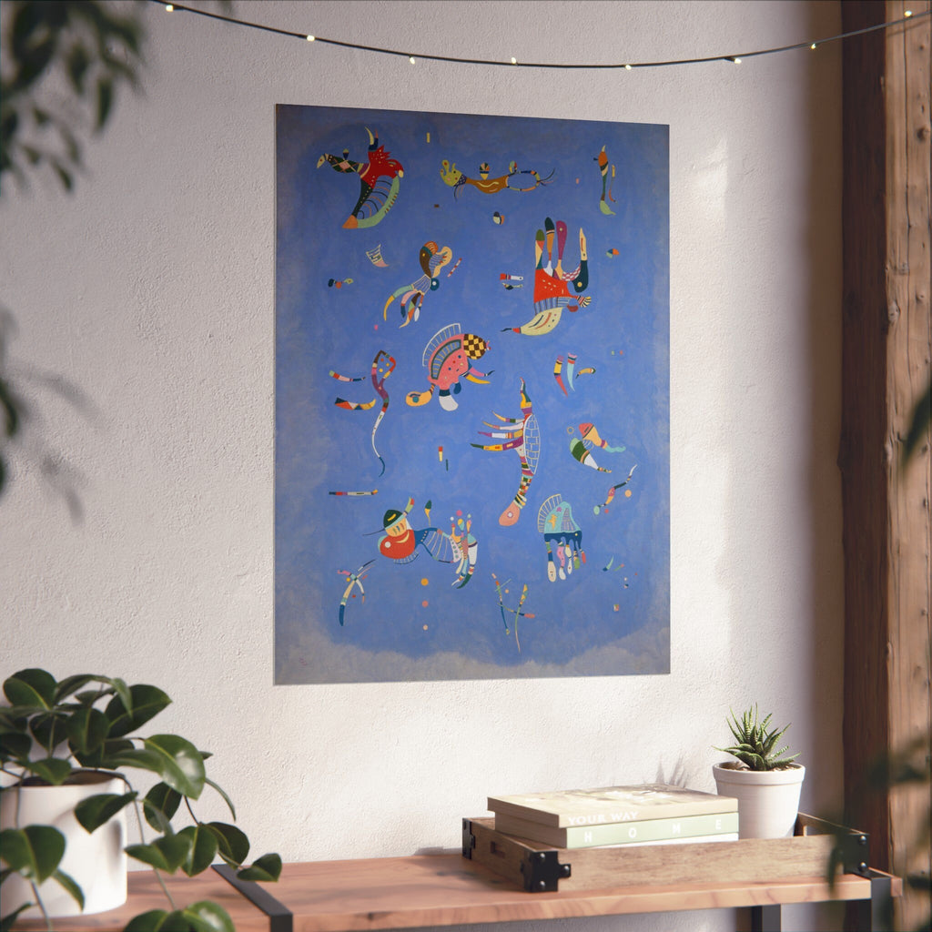 Blue Sky by Wassily Kandinsky Art Print, Abstract Poster, Modern Home Decor, Contemporary Painting