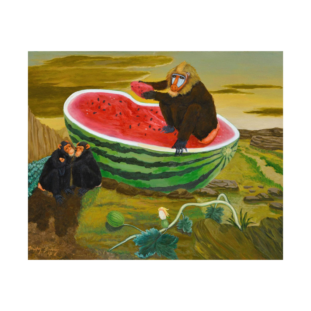 Modern Art Print, Mandril en Agape by Jose de Martin Simon, Contemporary Home Decor