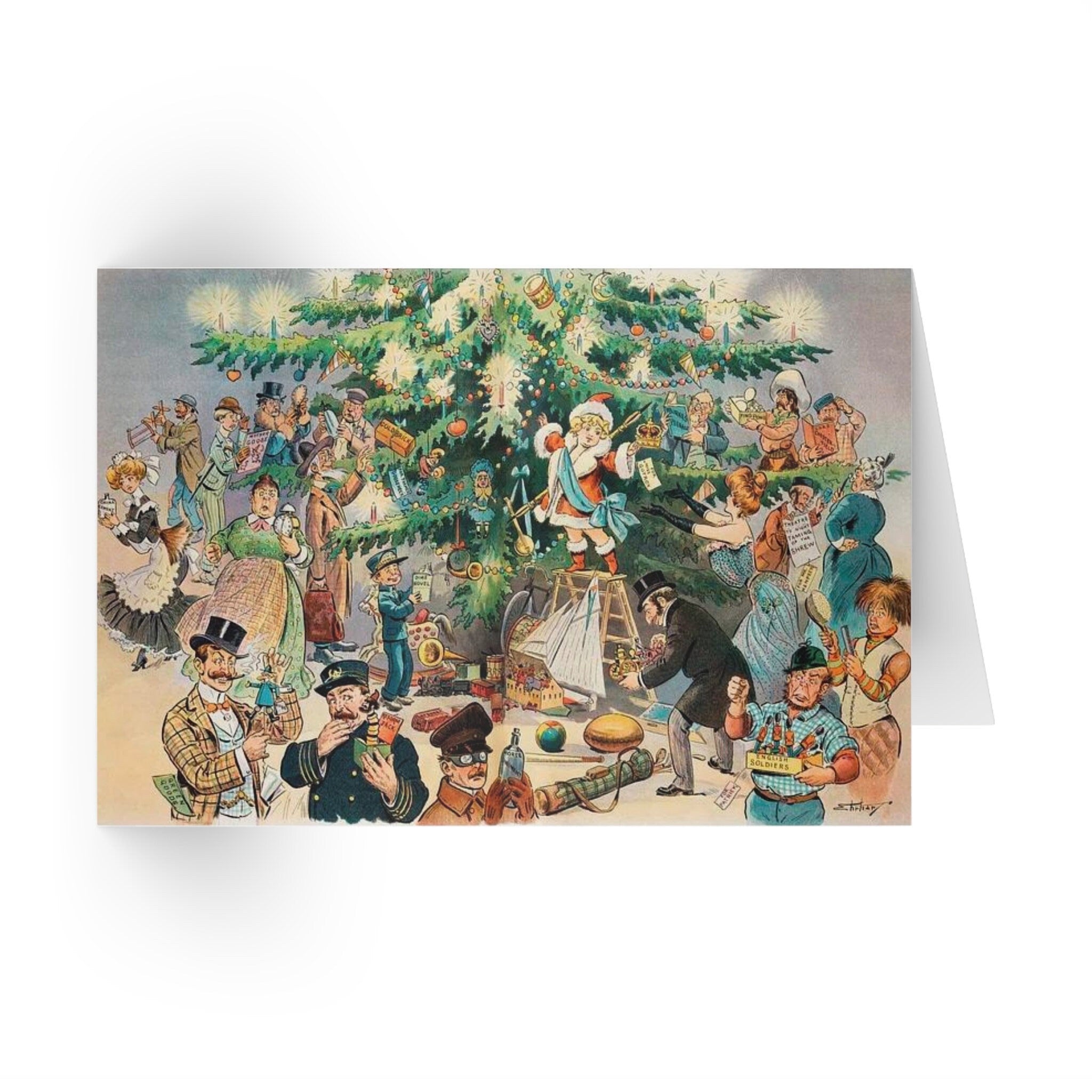 Vintage Christmas Postcard Christmas Tree (1902) J. Ottman Lithographic Co. - Holiday Greeting Card - Antique Christmas - Collectible Epheme