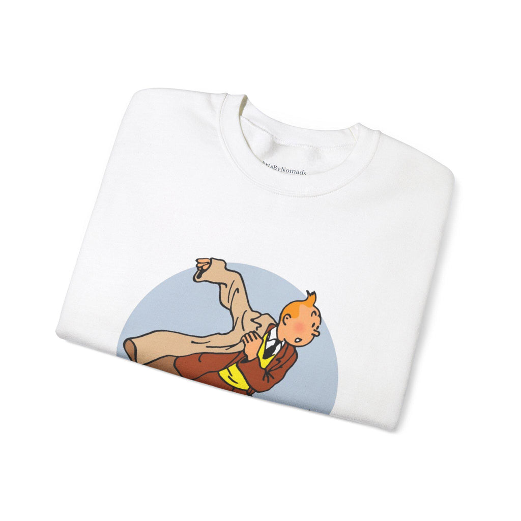The Adventures of Tintin Crewneck Sweatshirt, Eco-Friendly Animation Attire, Childhood Nostalgia Gift, Sustainable Jumper, Multiple Colors