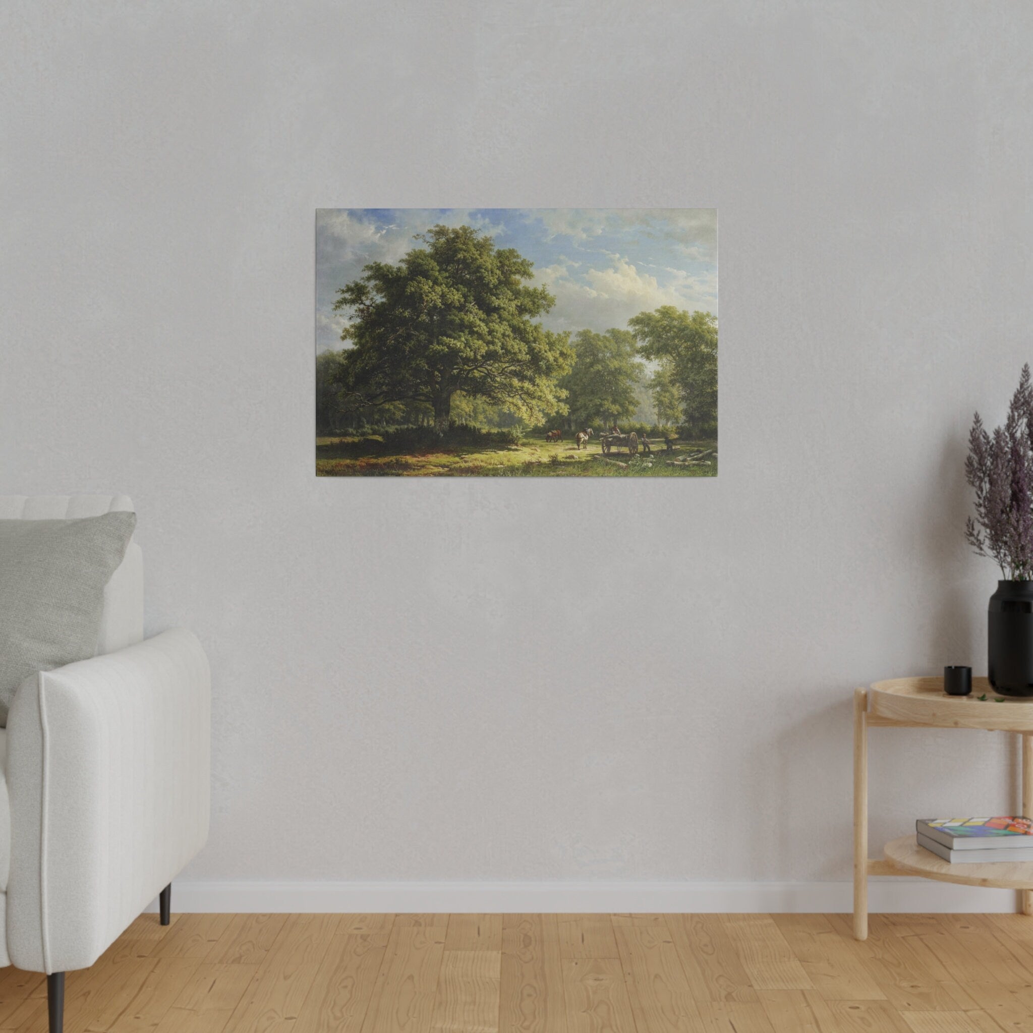 Bentheim Forest Canvas Art by George Andries Roth, Serene Nature Landscape Wall Decor, Luxurious Gift