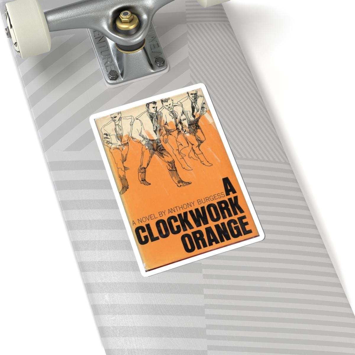 Vintage Book Cover Sticker, A Clockwork Orange by Anthony Burgess, Literature Gift, Book Lover Decal, Retro Aesthetic