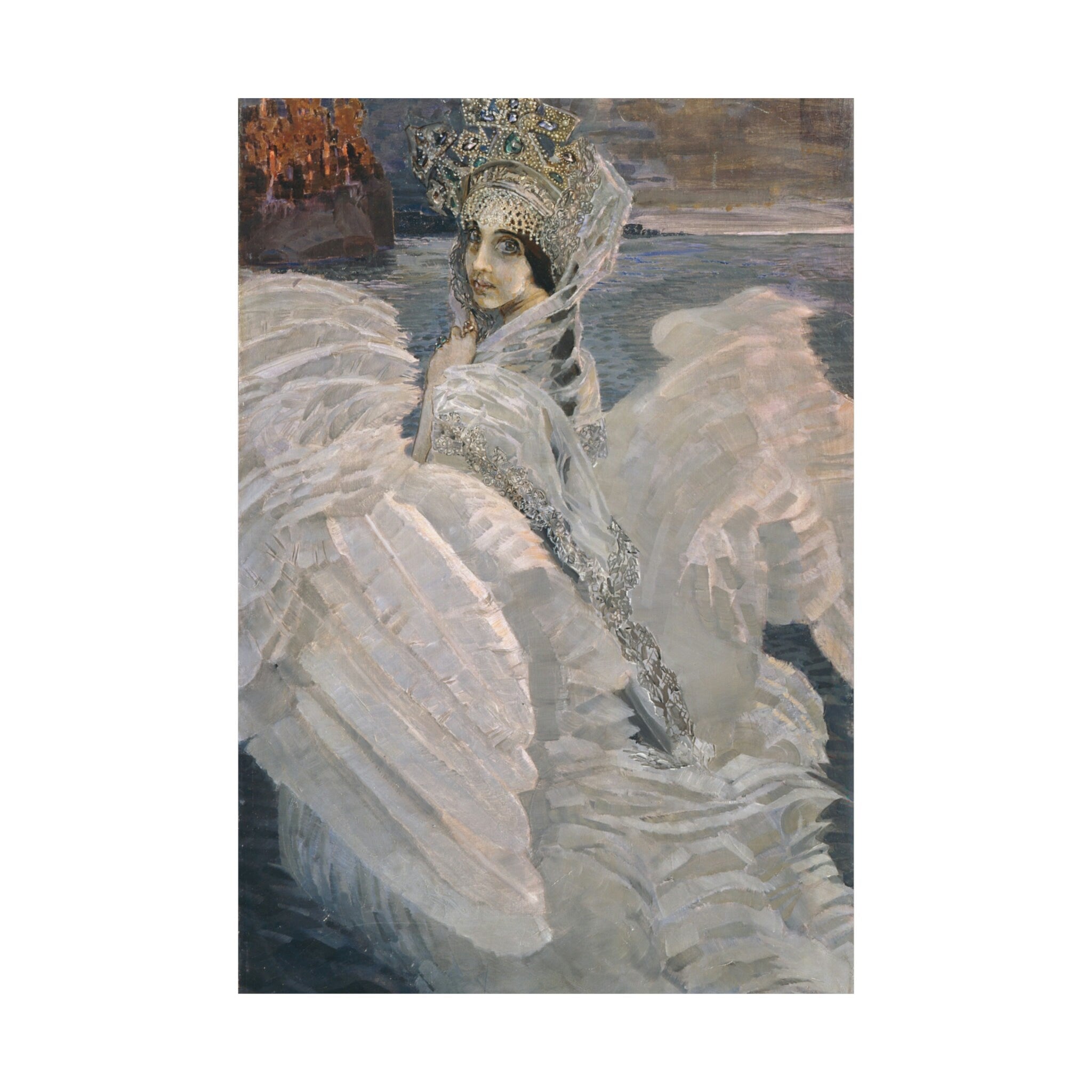 Swan Princess by Mikhail Vrubel, Russian Art Nouveau Poster