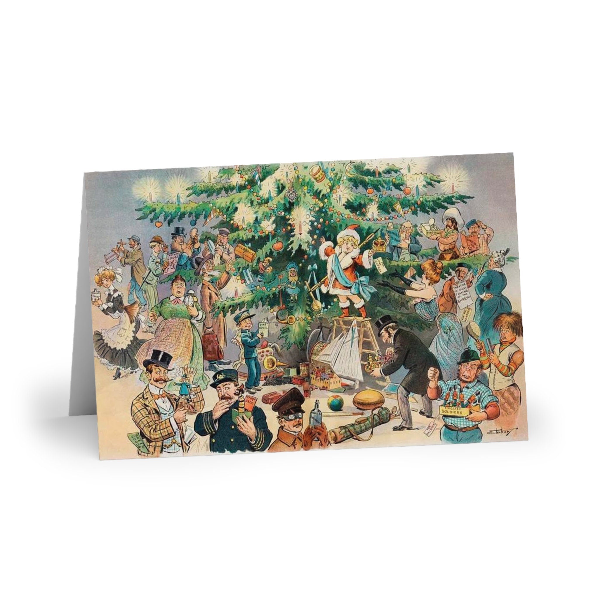 Vintage Christmas Postcard Christmas Tree (1902) J. Ottman Lithographic Co. - Holiday Greeting Card - Antique Christmas - Collectible Epheme