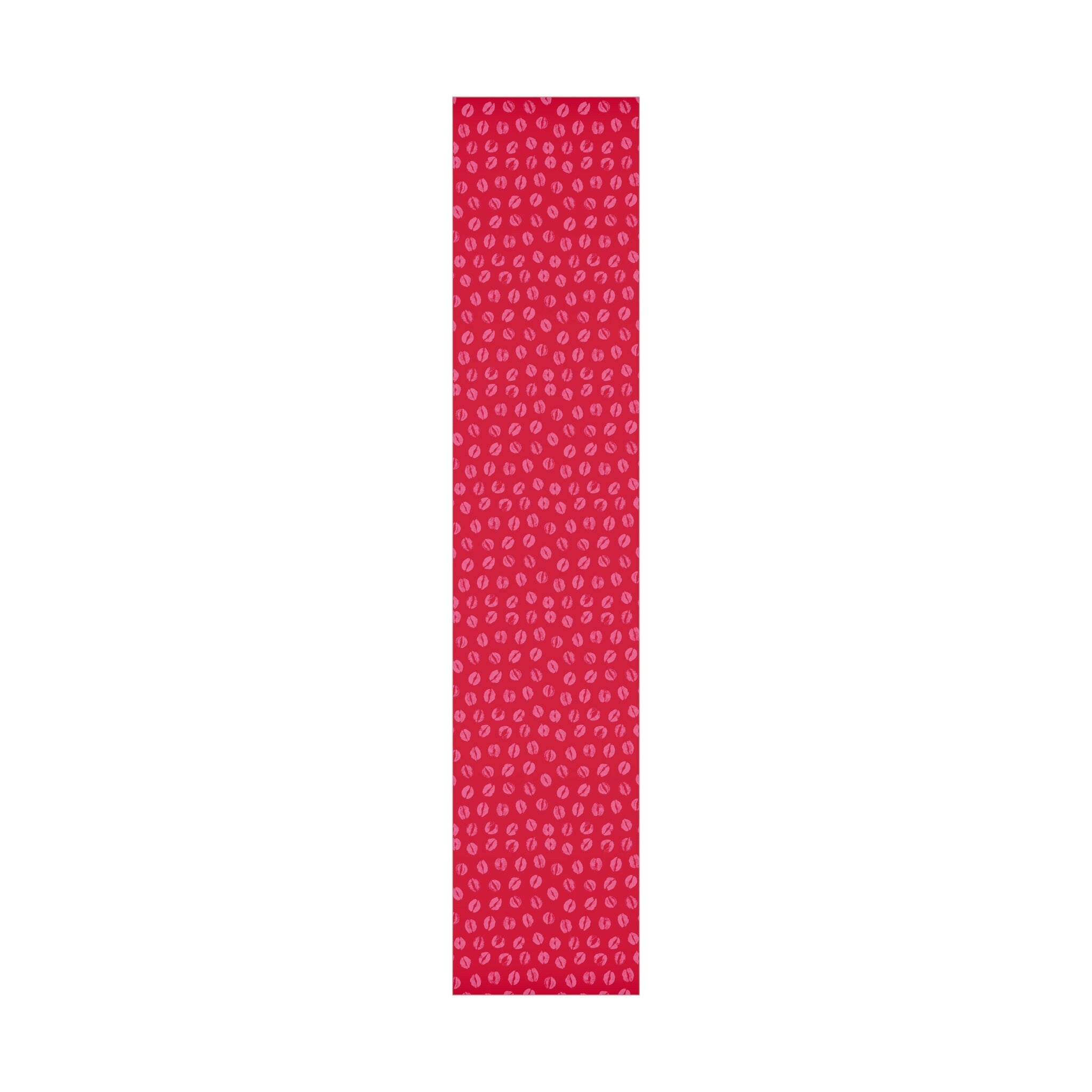 Chic Pink Lipstick Kisses Gift Wrap, Birthday Wrapping Paper, Stylish Red and Pink Design, Valentines Day Gift Decor