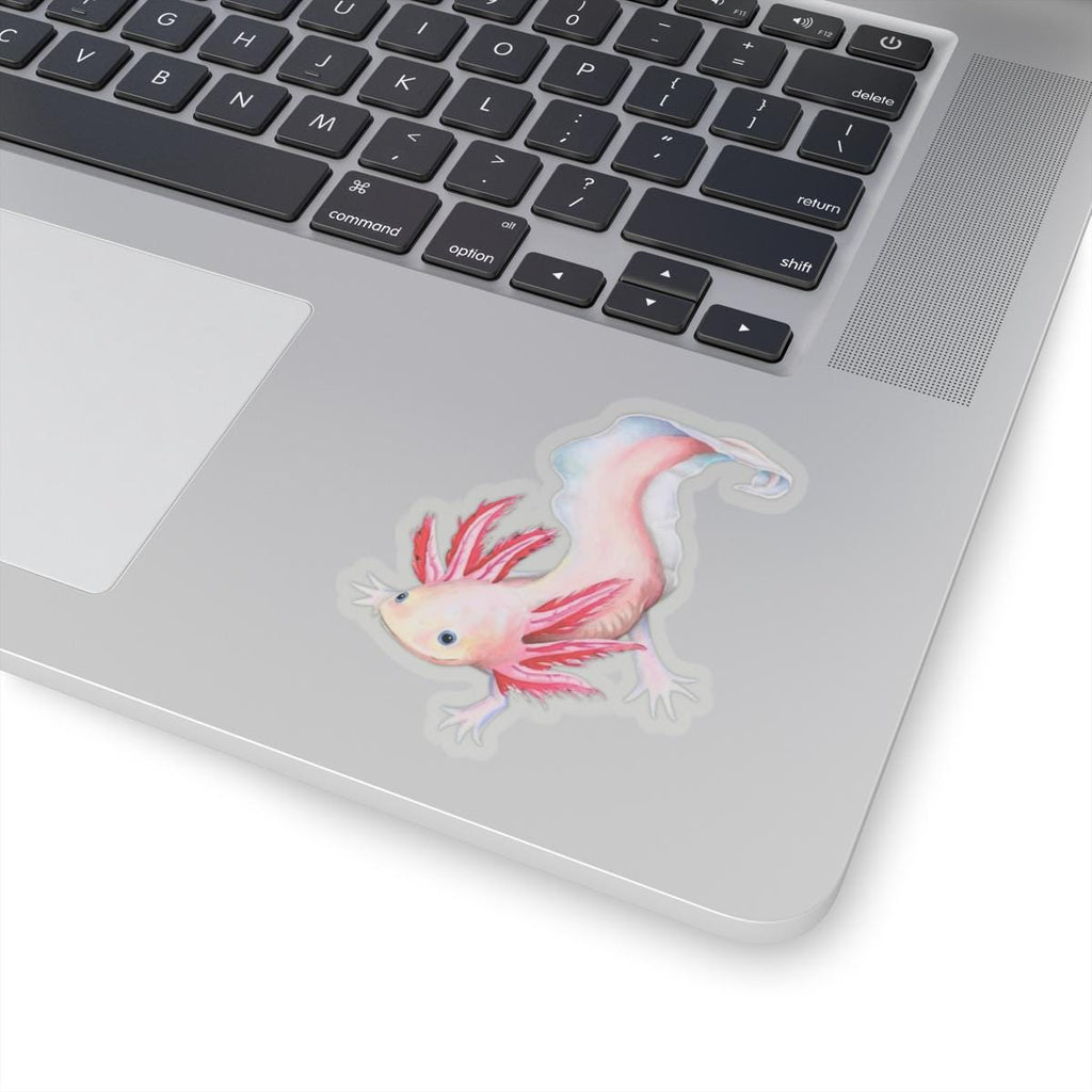Axolotl Sticker, Laptop Decal, Water Bottle Sticker, Hand Drawn Design, Cute Beautiful Gift, Vinyl Sticker, Eco Friendly