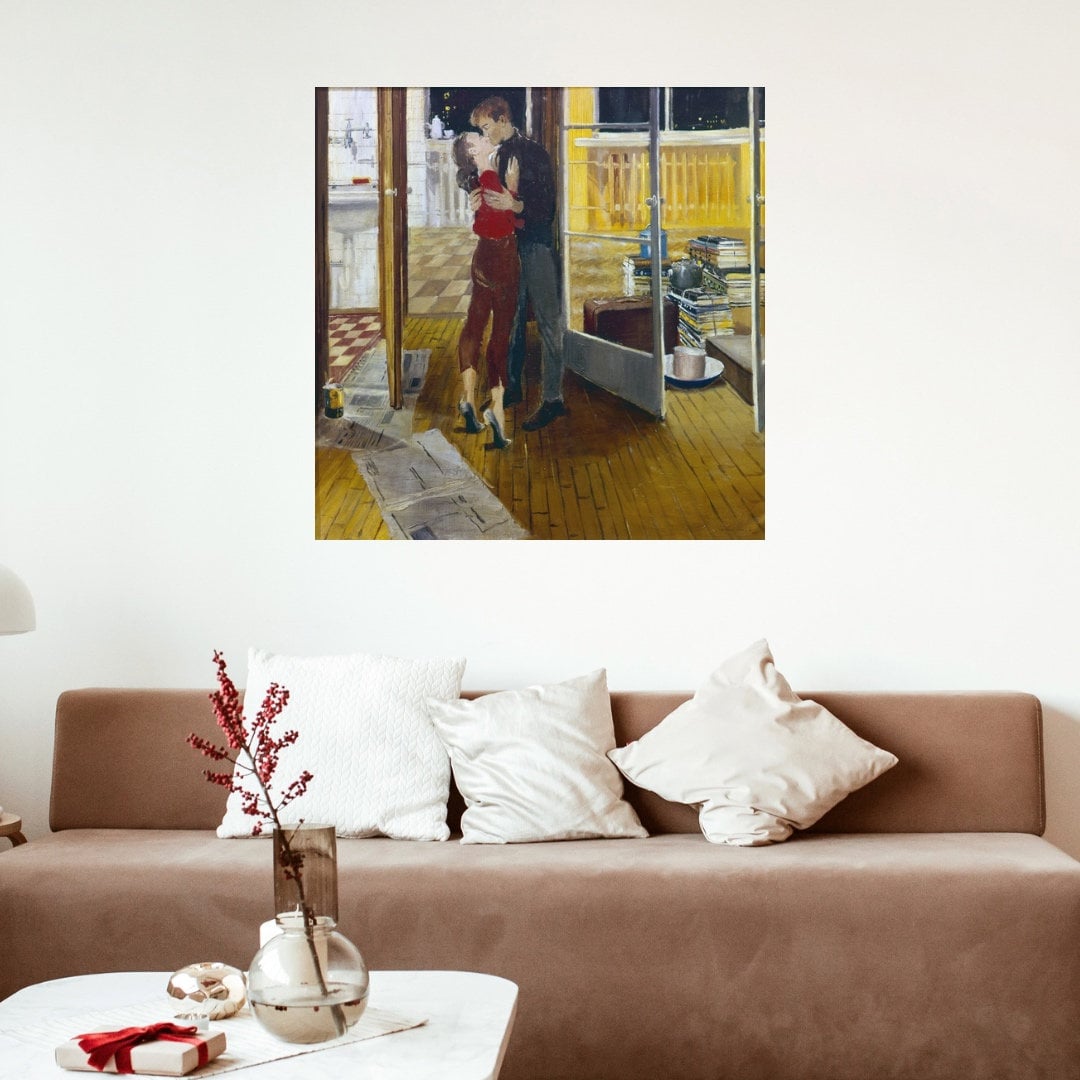 Yuri Pimenov's Lyrical Housewarming Print, Soviet Art, Ideal Wedding, Gift for Couples, Romantics