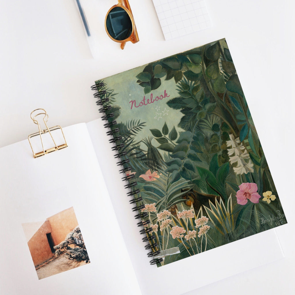 Art Notebook The Equatorial Jungle by Henry Rousseau, Spiral Bound Journal, Artistic Diary and Planner, Creative Gift Idea