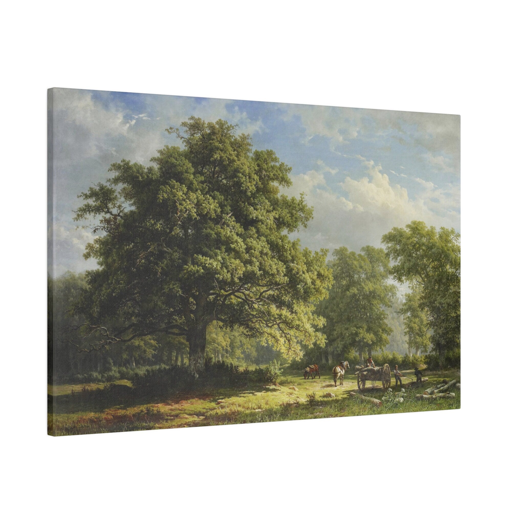 Bentheim Forest Canvas Art by George Andries Roth, Serene Nature Landscape Wall Decor, Luxurious Gift