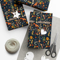 Vintage Halloween Wrapping Paper | Cute Ghosts, Witch Hats, Bats, & More | Perfect Gift Wrap