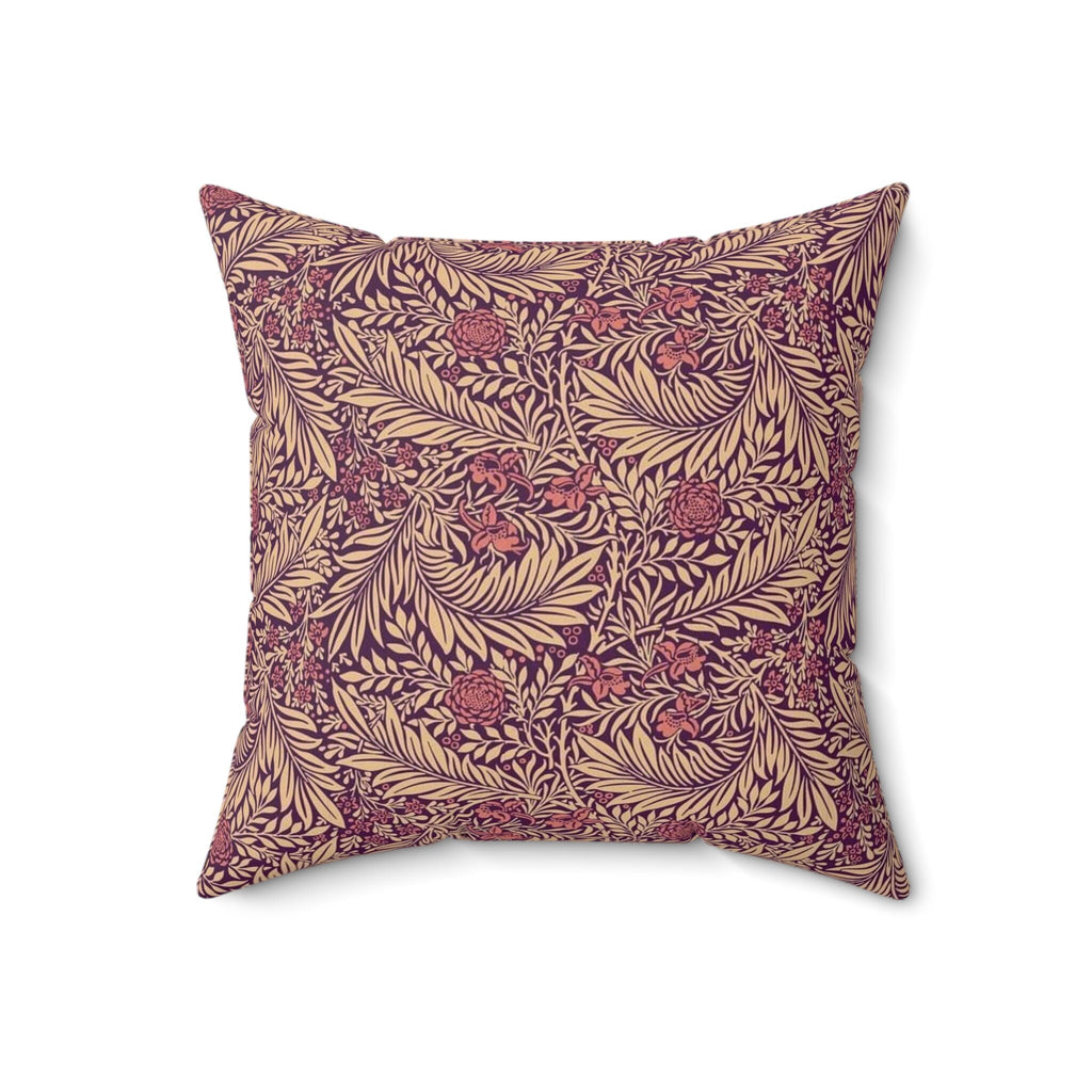William Morris Larkspur Berry Pillow, Trendy Color Home Accent, Artistic Double Sided Floral Cushion