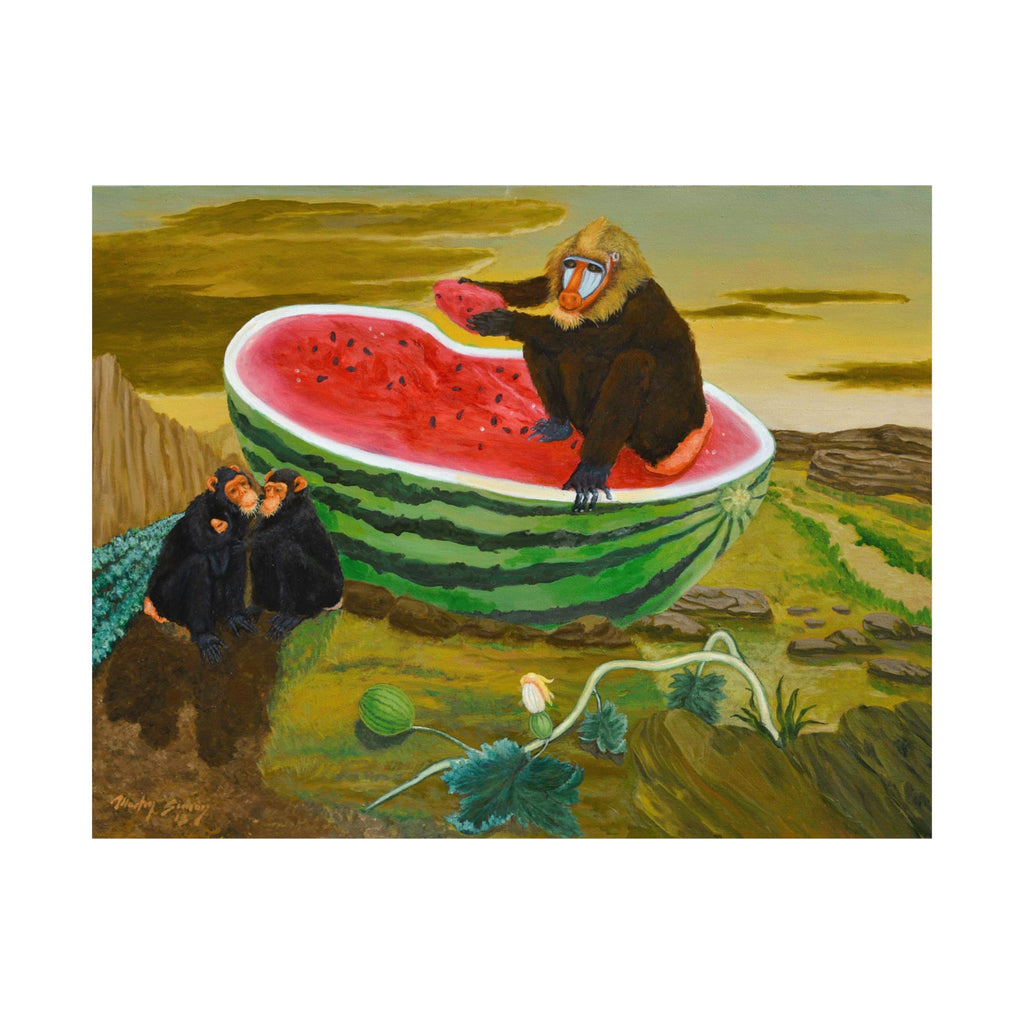 Modern Art Print, Mandril en Agape by Jose de Martin Simon, Contemporary Home Decor