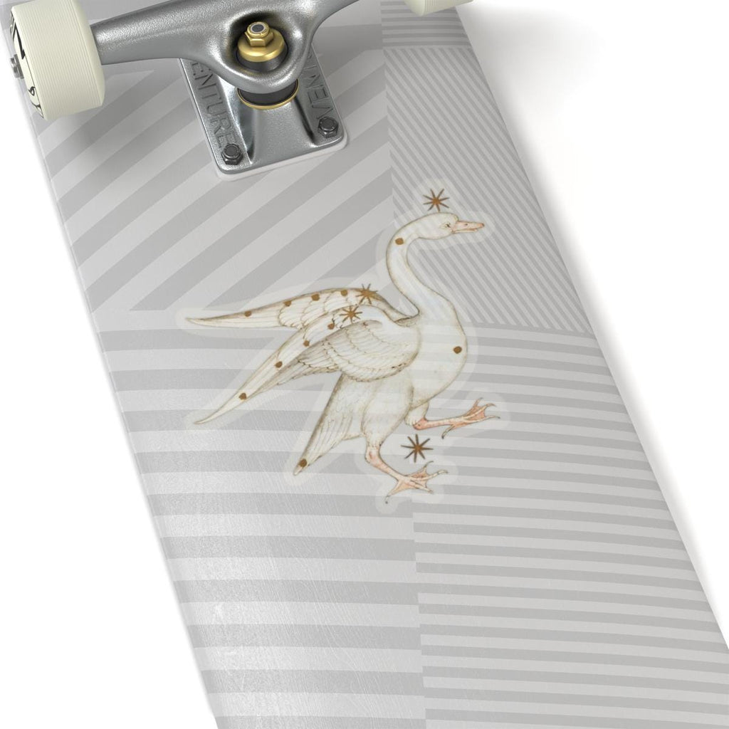 Medieval Art Swan Sticker, Mystical Magical Aesthetic, Cool Decal for Laptops, Water Bottles, Antique Gift