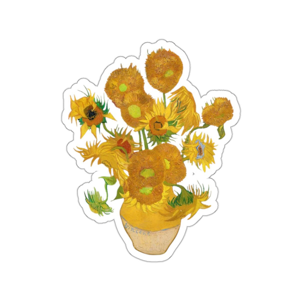 Van Gogh Sunflower Decal Sticker, Perfect Gift, Art Sticker for Laptop and Water Bottle
