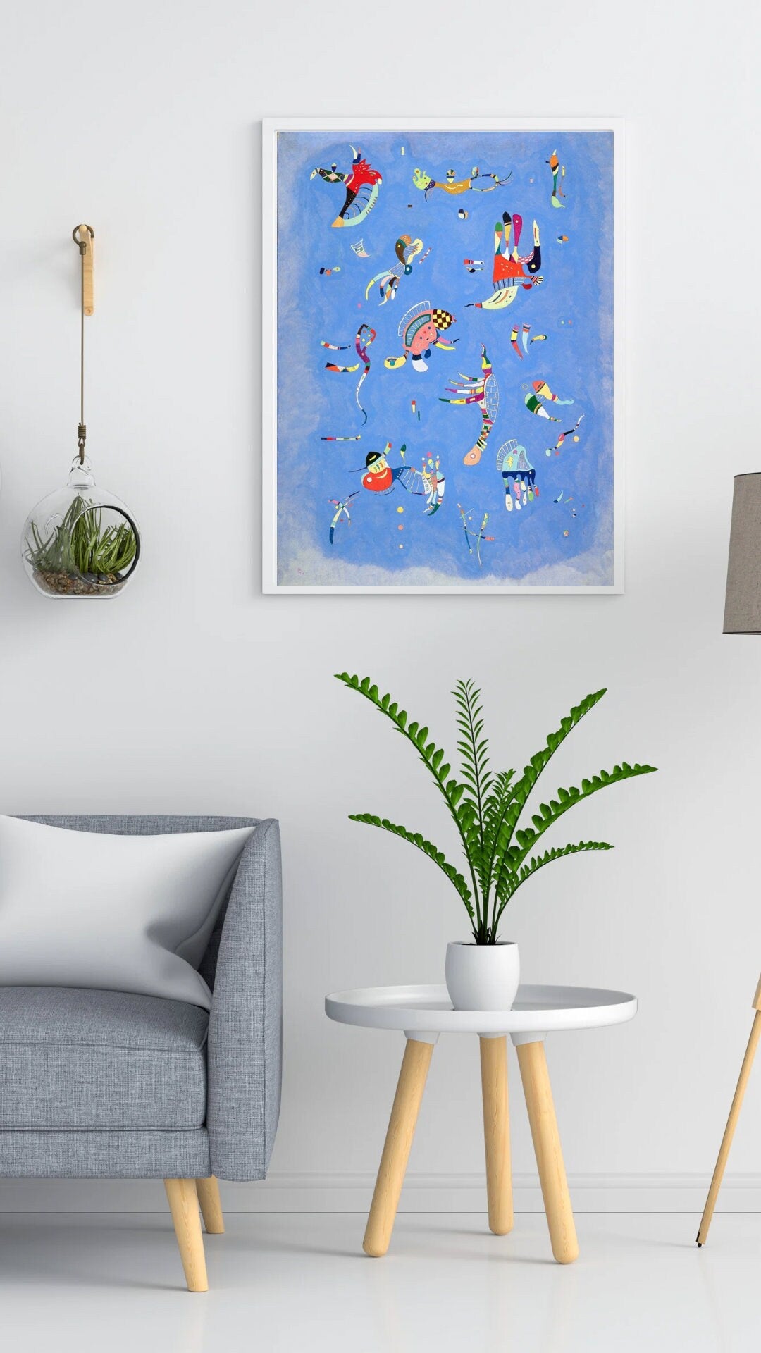 Blue Sky by Wassily Kandinsky Art Print, Abstract Poster, Modern Home Decor, Contemporary Painting