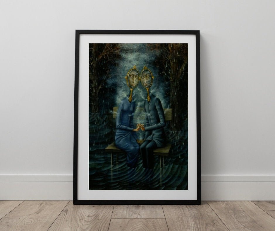 Fine Art Print, Remedios Varo The Lovers, Surrealist Poster, Vintage Masterpiece, Wall Decor