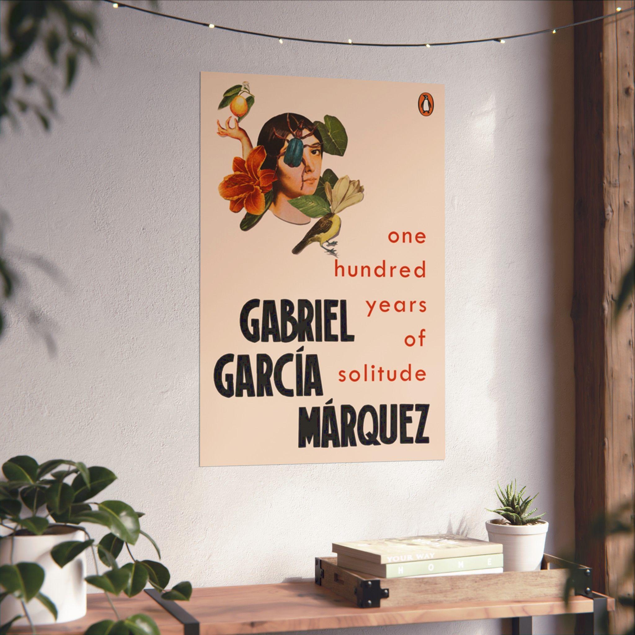 One Hundred Years of Solitude Book Cover Poster, Literary Wall Art for Gabriel Garcia Marquez Fans, Gift for Book Lovers