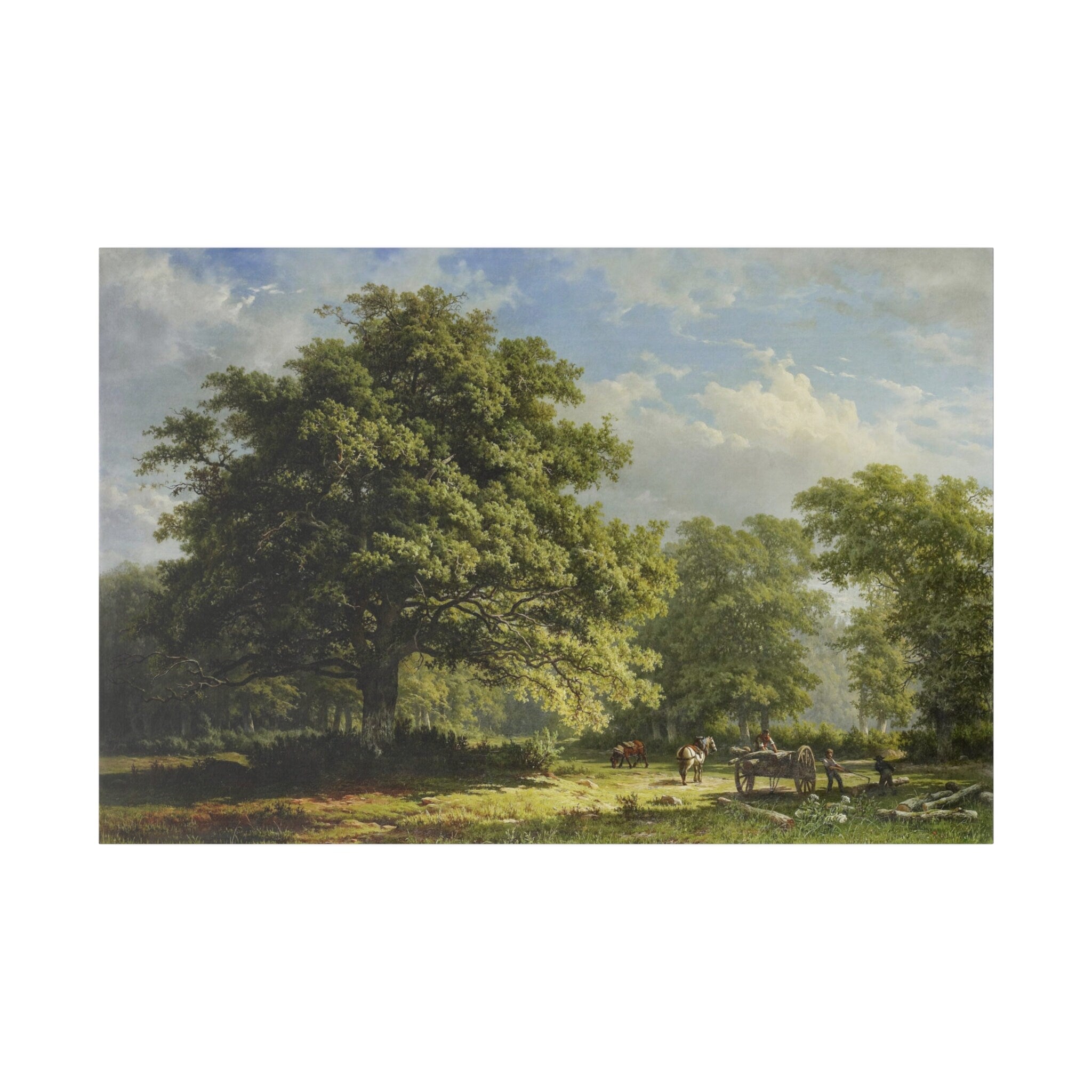 Bentheim Forest Canvas Art by George Andries Roth, Serene Nature Landscape Wall Decor, Luxurious Gift