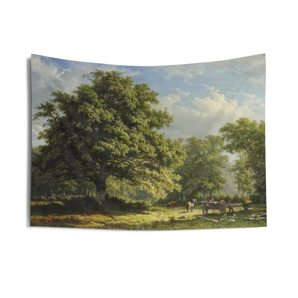 Landscape Tapestry, The Bentheim Forest by George Andries Roth, Lush Nature Wall Hanging, Vibrant Art Decor Gift