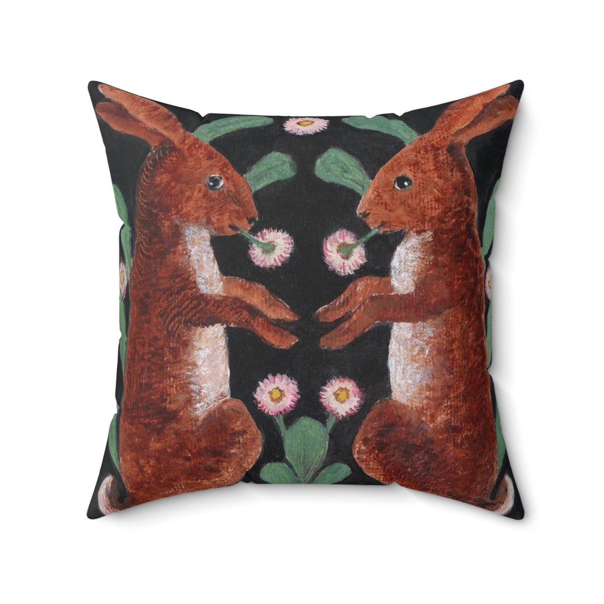 William Bell Scott Two Hares Double-Sided Art Pillow