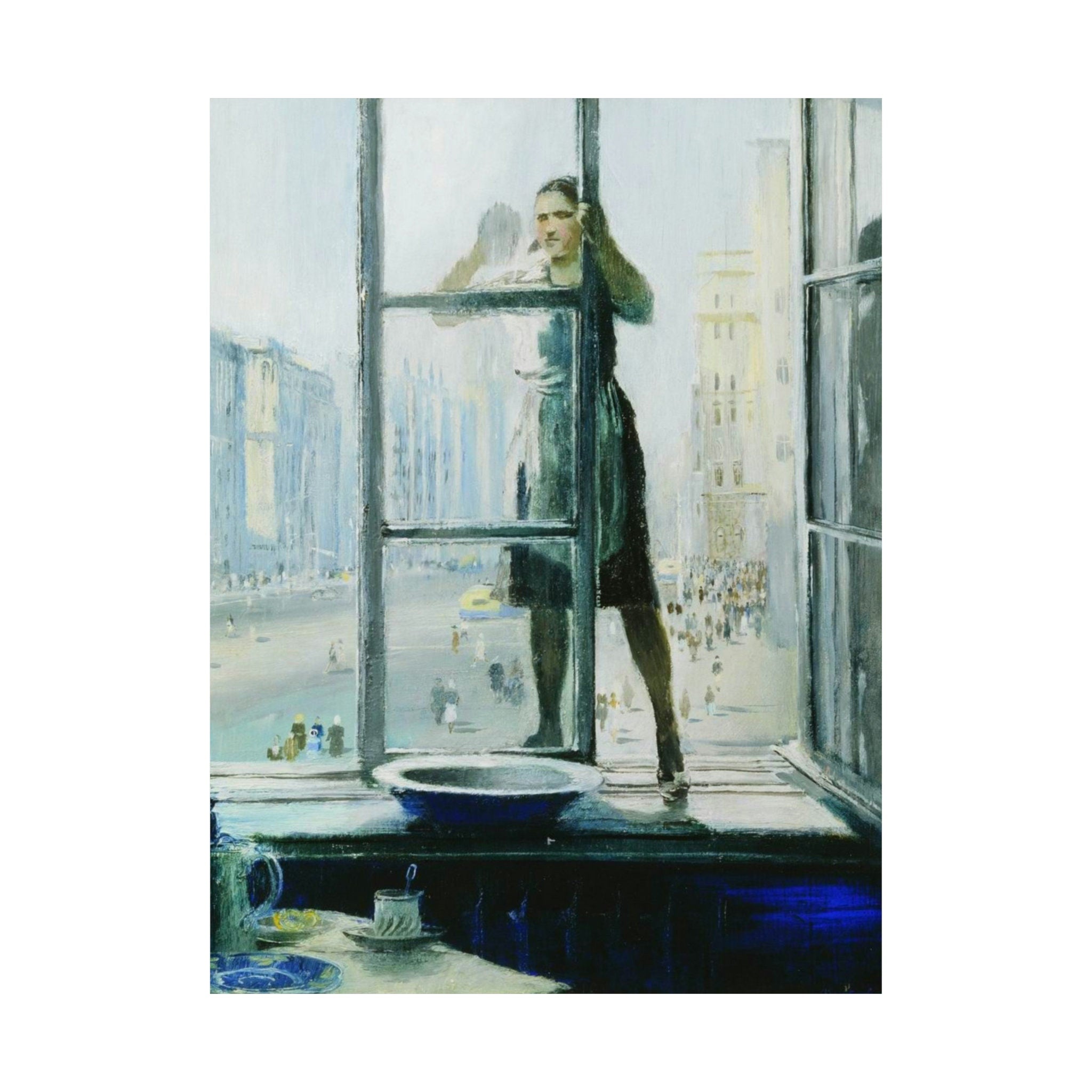 Spring Window by Yuri Pimenov Soviet Art Print Cultural Masterpiece Wall Decor Poster - Available in Large Sizes
